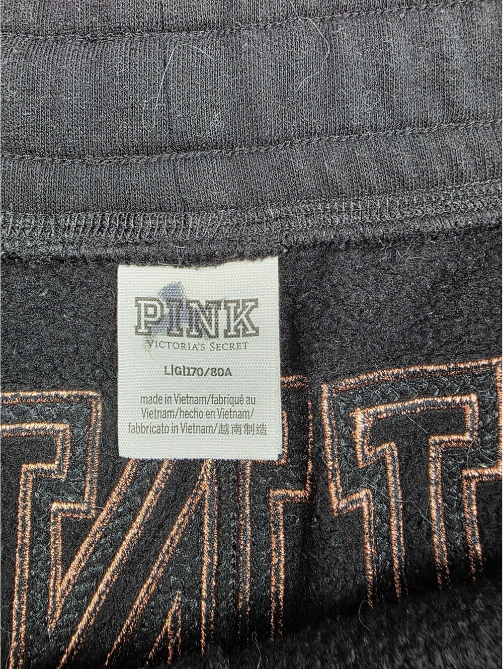 Victorias Secret PINK Bling Gold Sequined Sweat Shorts Large - Picture 4 of 5